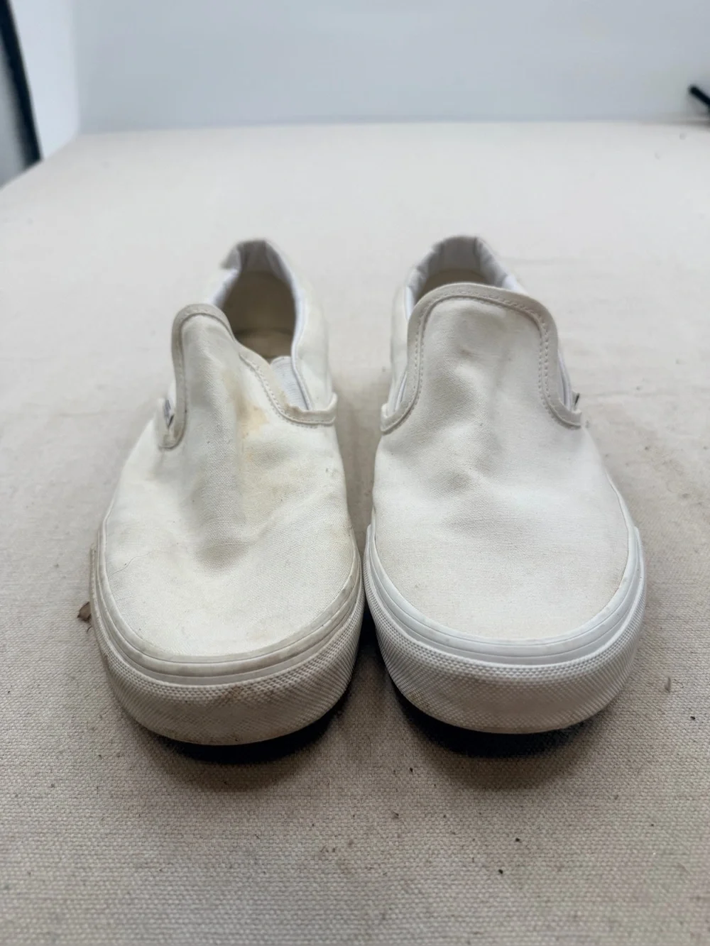 Vans  White Slip-On Sneakers
